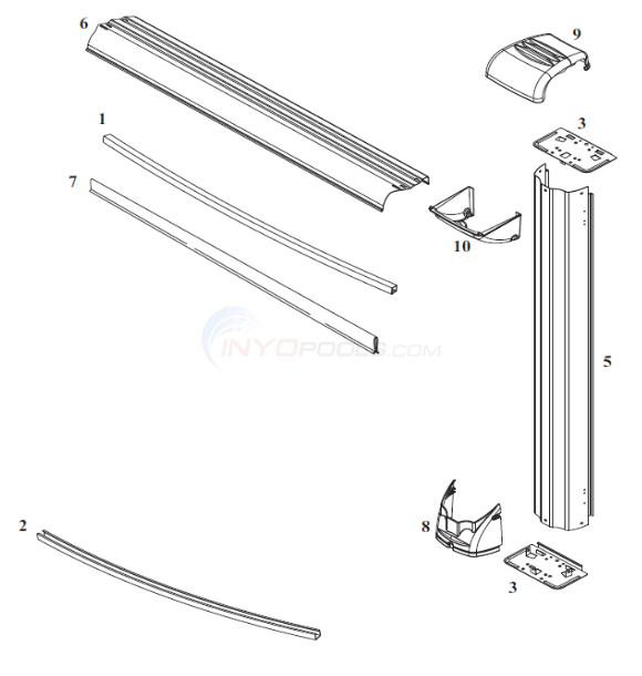 Brownstone 21' Round 52" Wall ( Steel Top Rail, Steel Upright ) Diagram