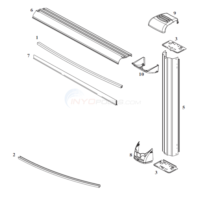 Classic 18' Round 52" Wall (Steel Top Rail, Steel Upright) Diagram