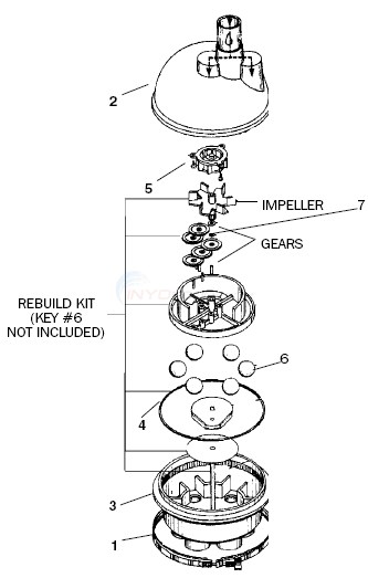 A & A Manufacturing 5 & 6 Port Top Feed Older Valves for Clear Acrylic Balls Diagram