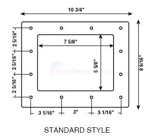 Custom Molded Products Faceplates - Standard Style Diagram