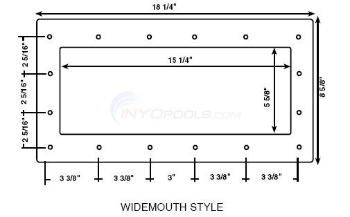 Custom Molded Products Faceplates - Widemouth Style Diagram