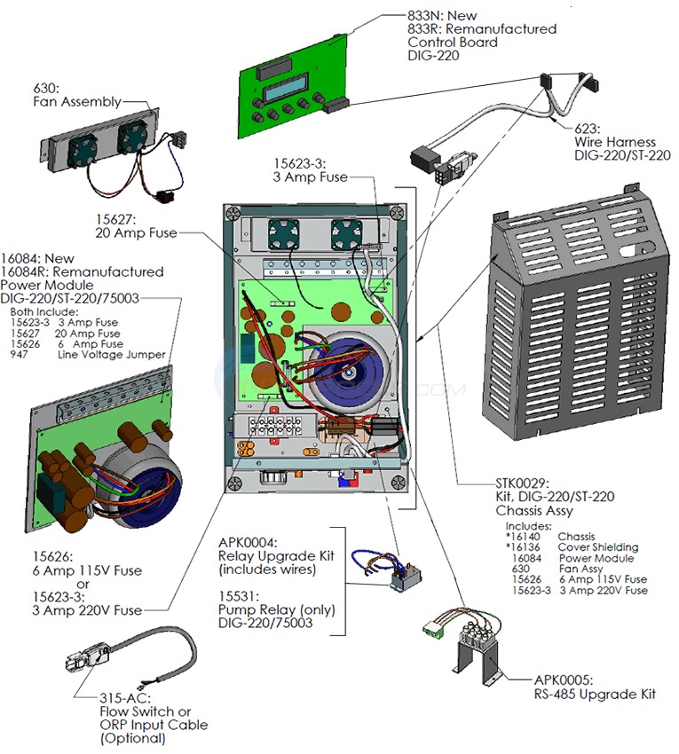 Auto Pilot DIG-220 Power Supply Parts Diagram