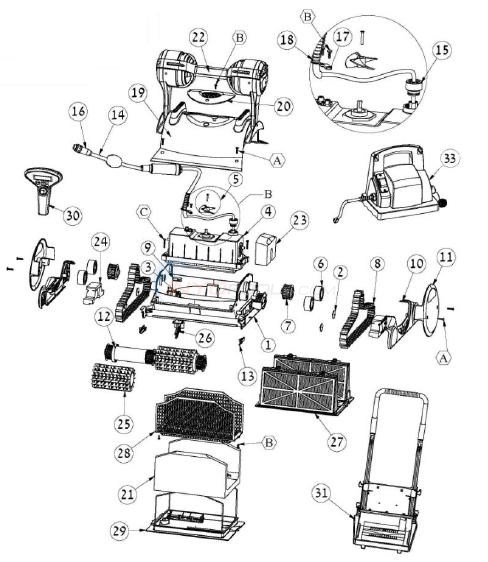 Maytronics Dolphin DX6 Cleaner Parts - INYOPools.com