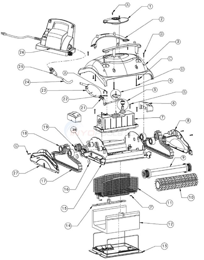 Maytronics Dolphin Orion 2 Parts - INYOPools.com