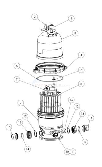 Pentair pool filter parts diagram