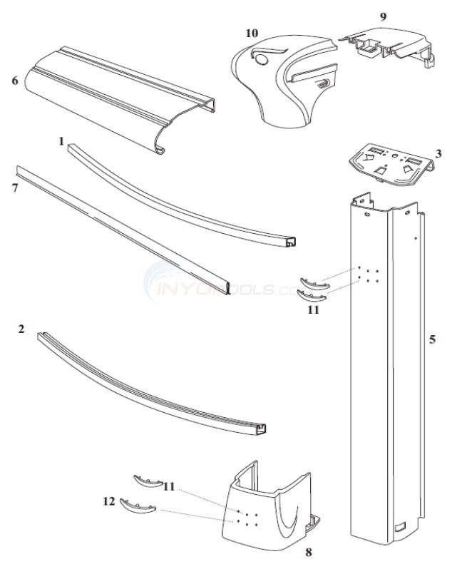 Endeavor 18' Round 54" Wall (Steel Top Rail, Steel Upright) Diagram