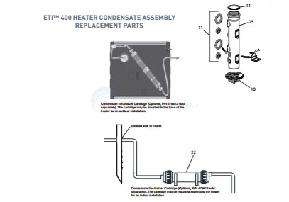 ETI 400 Heater Condensate Assembly  Diagram