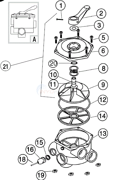 American Products Side Mount 1 1/2" Models 501501 & 501601 Diagram