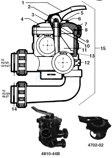 Hayward Selecta-Flo Multiport Valve - SP740DE Diagram