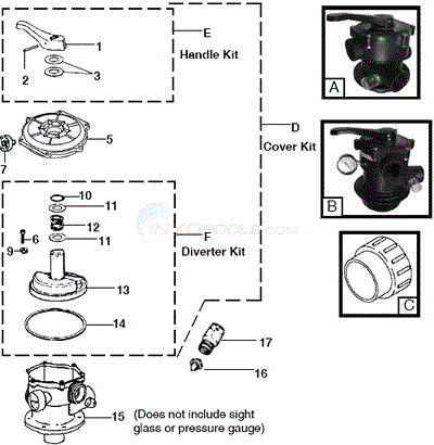Jacuzzi 7 Way Dial Parts - INYOPools.com