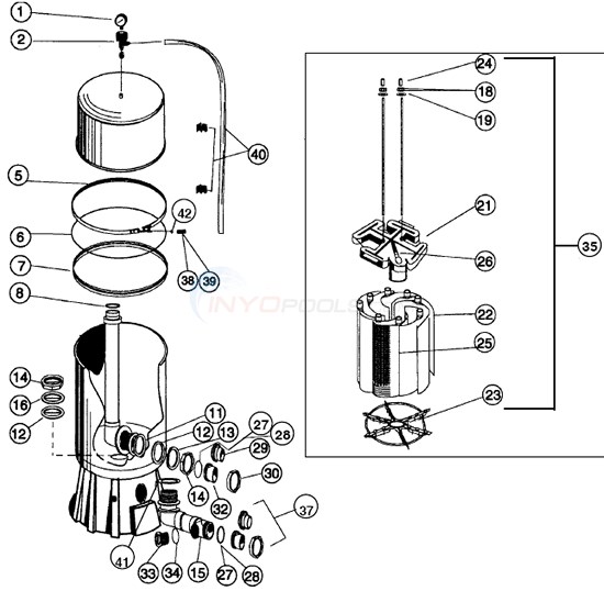 American Products Titan Stainless Steel D.E.  Diagram