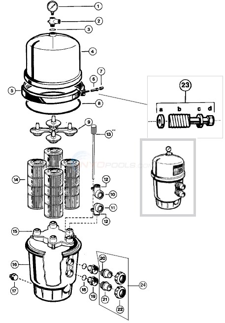 Hayward Super Star Clear Cartridge Filter C 2000 C 3000 C 4000 C 4500 C 5000 C 5500 Parts Inyopools Com