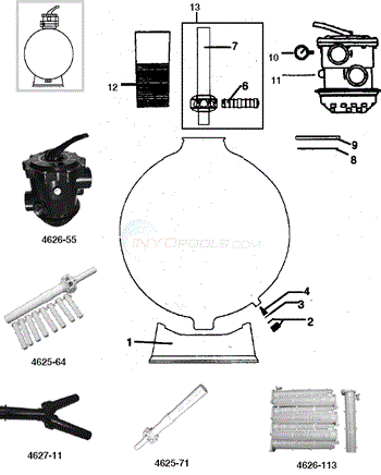 Jacuzzi Sandstorm Sand Filter Diagram