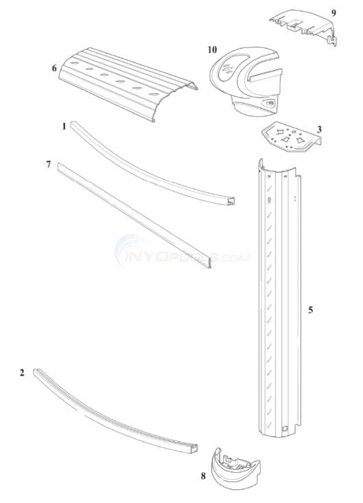 Harbortown 18' Round STR 54" Wall (Steel Top Rail, Steel Upright) Diagram
