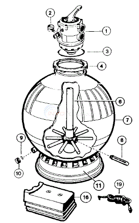 Hayward E-Series Top Mount Sand, E-100, 200, 250 Parts - INYOPools.com