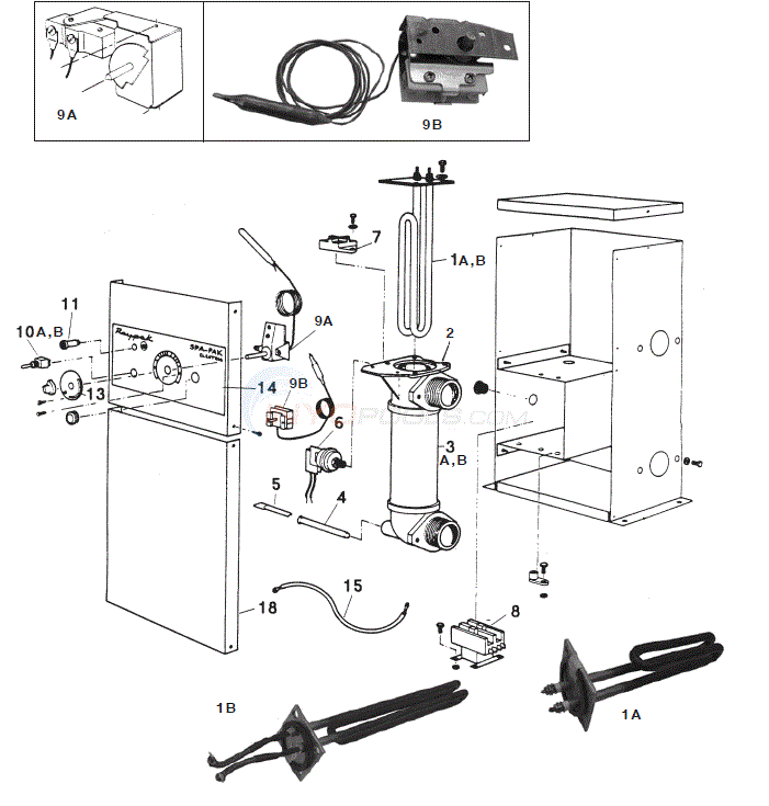 Raypak Spa ELS Heaters (11/01/83-Current) Parts - INYOPools.com