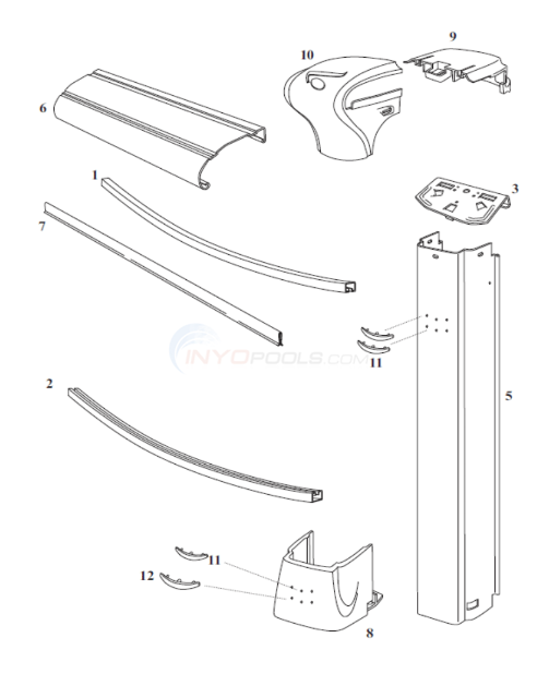 Horizon 18' Round 54" Wall (Resin Top Rail, Steel Upright) Diagram
