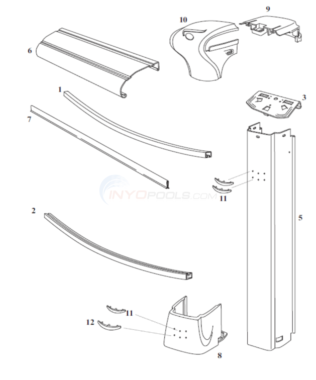 Horizon 24' Round 52" Wall (Steel Top Rail, Steel Upright) Diagram