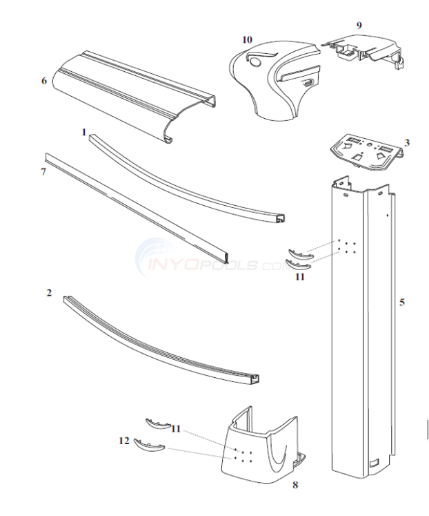 Horizon 28' Round 52" (Steel Top Rail, Steel Upright) Diagram