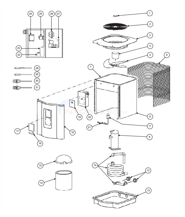 Hayward HeatPro Heat Pump - HP50TA Diagram