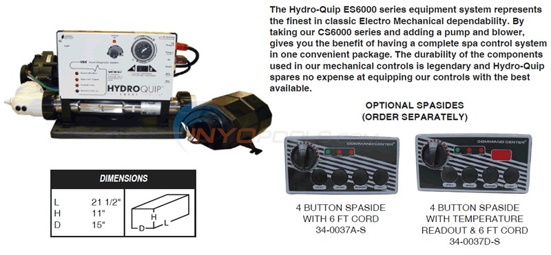 Hydroquip Air Button ES6000 Systems Diagram
