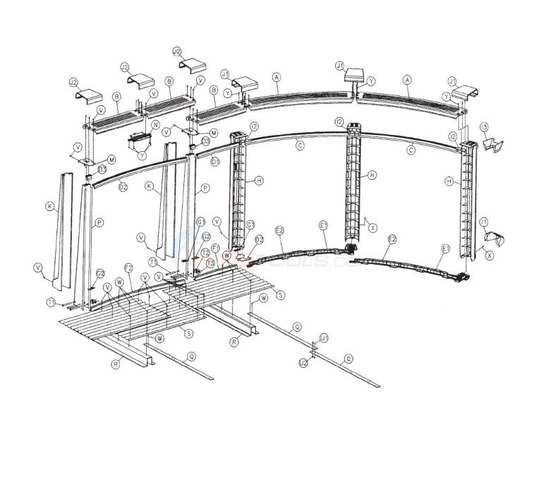 Illusion 15' x 28' RRR Oval Grey 52" Wall  Diagram