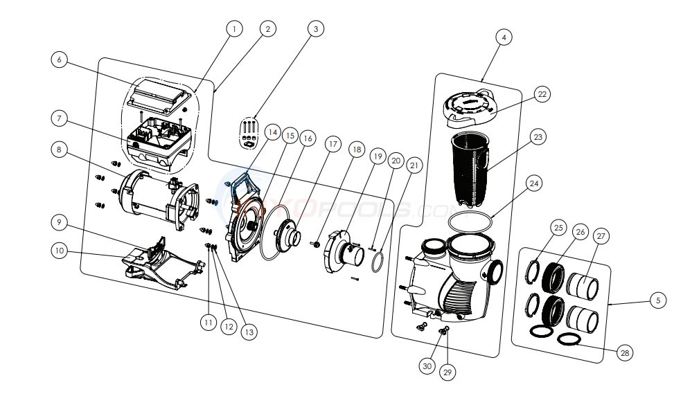 Pentair IntelliFloXF Variable Speed Pump (August 2015Current) Parts