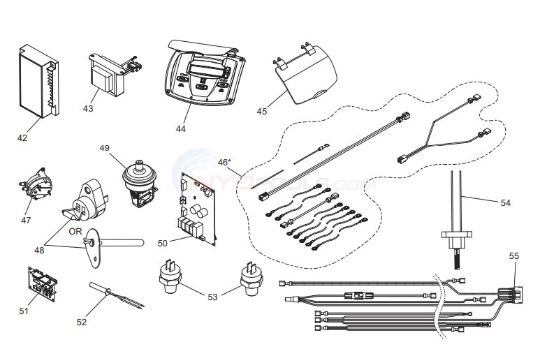 Jandy JXi Series Gas Heater Electrical System Components (2014Present