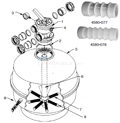 Jandy Top Mount - ST-T Models Parts - INYOPools.com