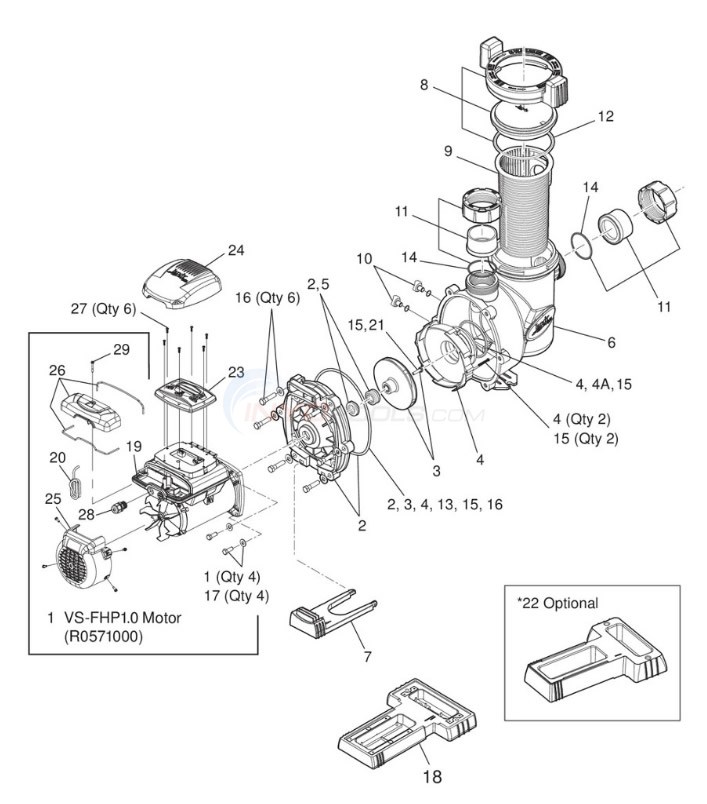 Jandy FloPro 1.65 HP VS Series Pump (20132021) Parts