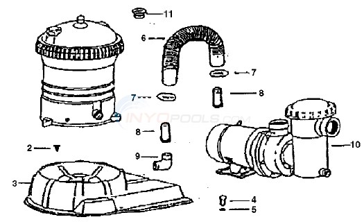 KD Pools Cartridge System, Prior to 1995, CFR Diagram