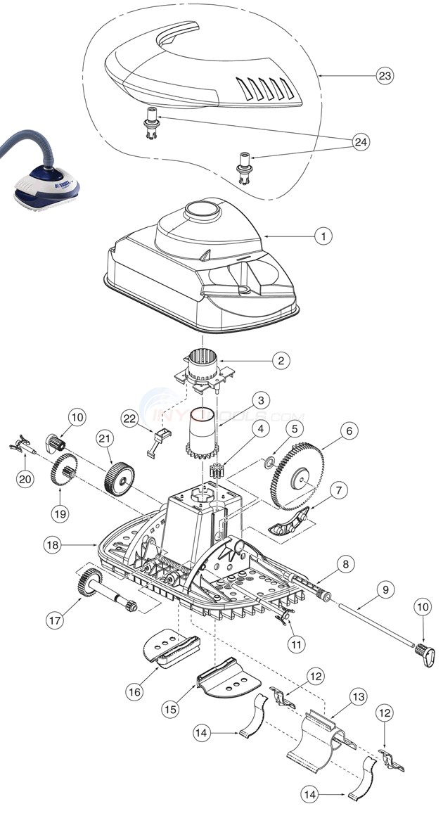 Pentair Kreepy Krauly Sandshark Diagram