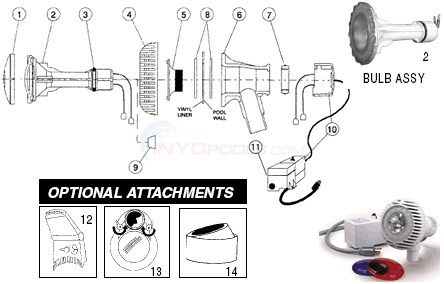 American Products / Pentair Above Ground Pool Lights Diagram