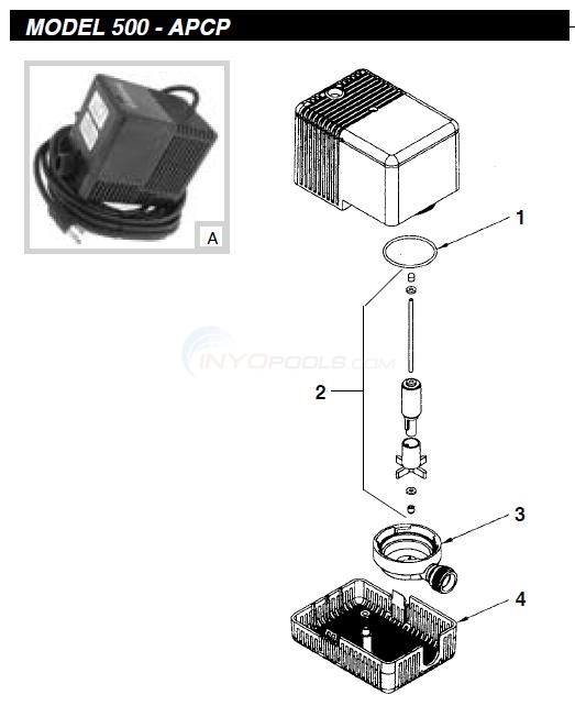 Little Giant 500-APCP Automatic Cover Pump Parts - INYOPools.com