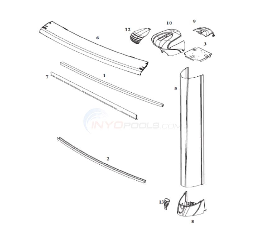 Meadows STR 33' Round 54" Wall (Steel Top Rail, Wall Printed Steel Upright) Diagram