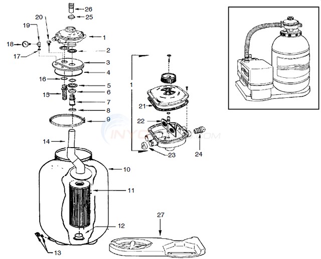Musking Cartridge Filter - Model FE029-5 Diagram