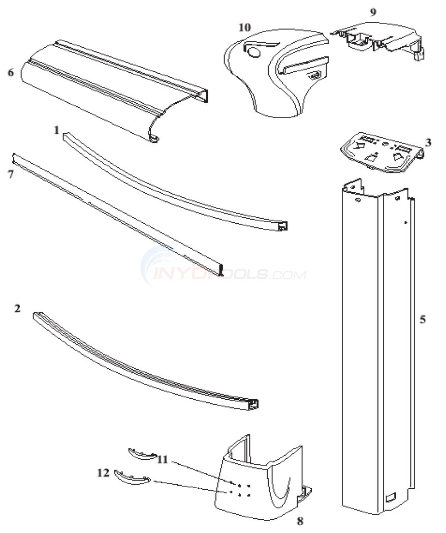 Navigator 15' Round 54" Wall (Aluminum Top Rail, Aluminum Upright) Diagram