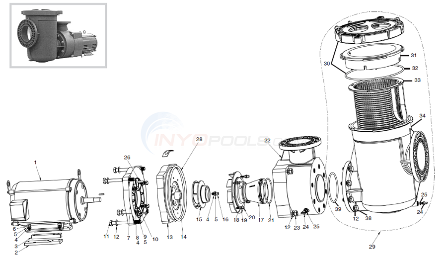 Pentair EQ Series Commercial Pump Parts