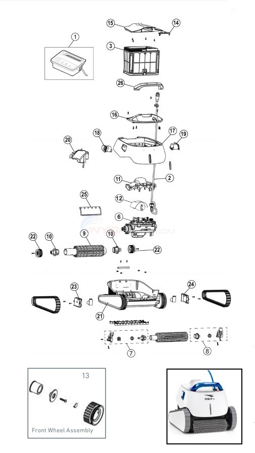 Pentair / Kreepy Krauly Prowler 920 Parts