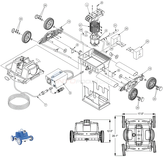 Pentair Prowler 710 Parts - INYOPools.com