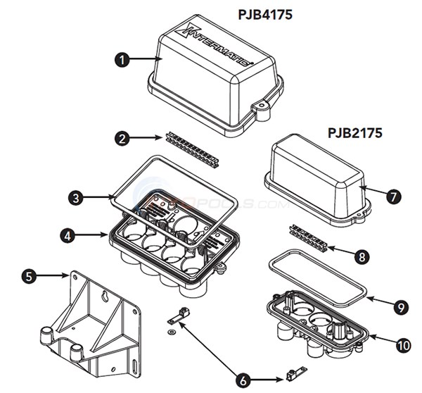PJB2175 & PJB4175 Junction Box Diagram