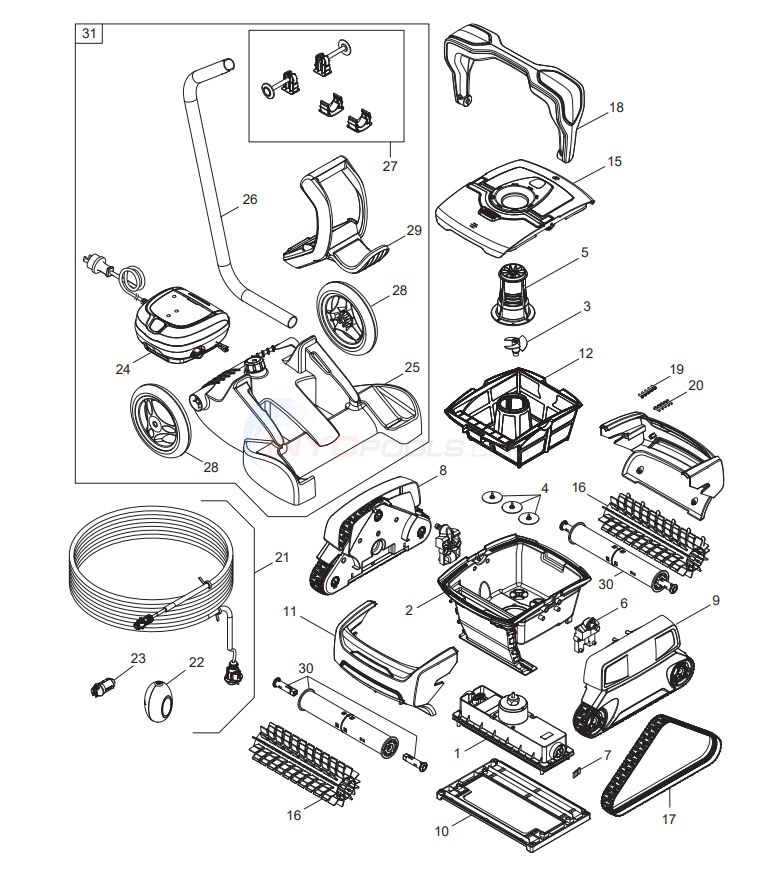 Polaris 8050 Sport Robotic Cleaner Parts