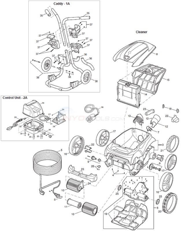 Polaris 9300xi Sport Robotic Cleaner Diagram
