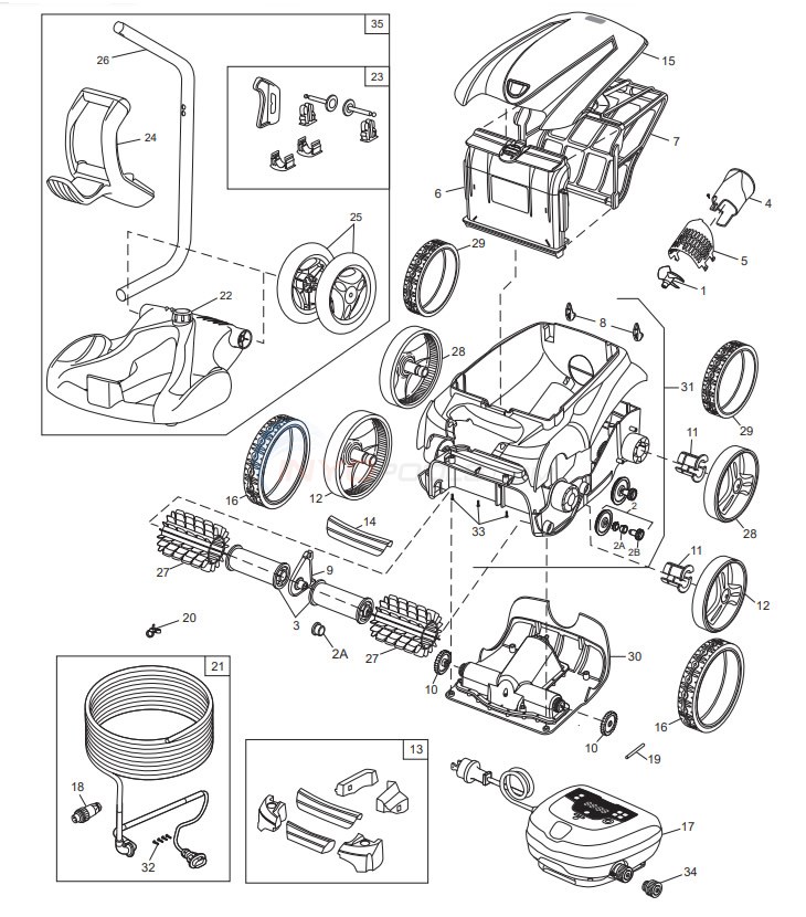 Polaris 9350 Sport Robotic Cleaner Parts
