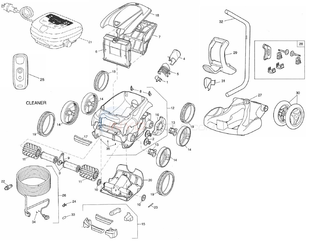 Polaris 9550 Sport Robotic Cleaner Parts