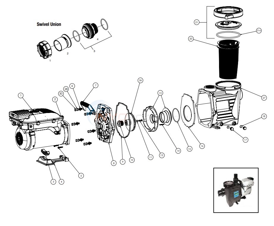 Waterway Power Defender 300 Variable Speed Pump Diagram