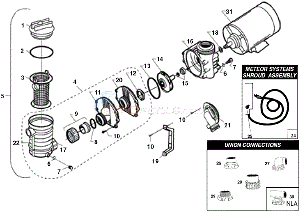 り　Ameri BASIC INSIDE PUMPS American Products Americana Parts - INYOPools.com