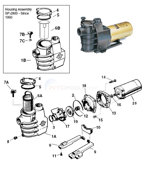 Hayward MaxFlo SP1800X & SP2800X Series Diagram