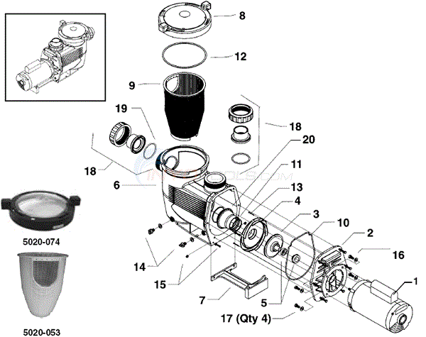 Jandy Stealth Original JHP & JHPU Series Pump (2002-2008) Parts 