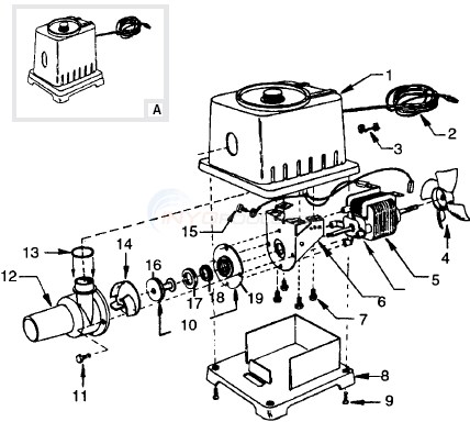 Muskin Aqua Jet Pump 1/8HP Diagram